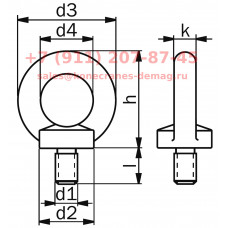 Шпилька с глазком M10, DIN 580